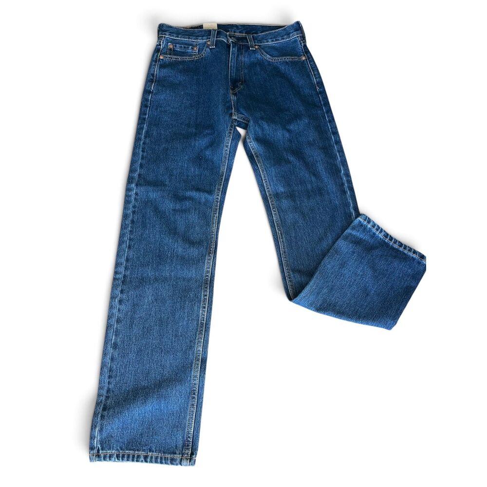 NWT Levi's 505 Straight Leg Women's Jeans Size 30 x 32 Medium Wash Blue Denim